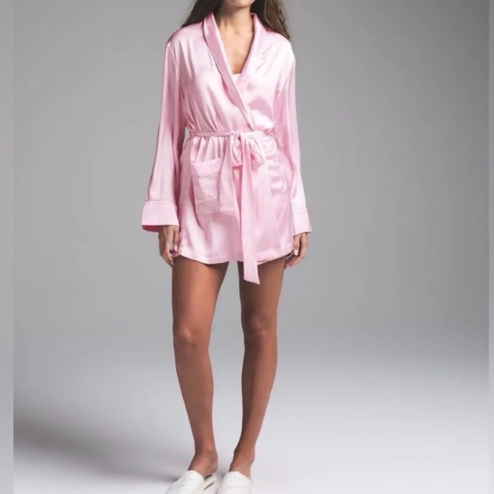 🌸 SKIMS Hotel Shine Robe | Baby Pink | XL 🌸